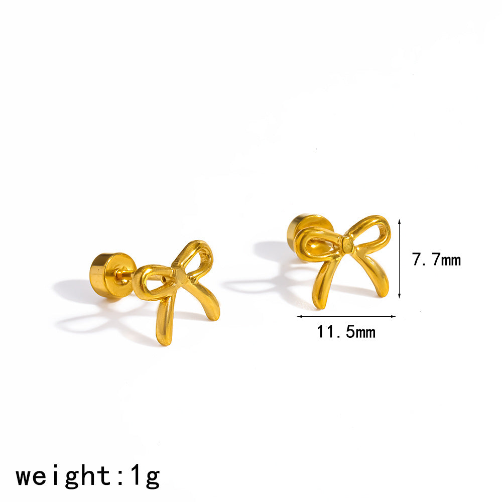 Gold Stainless Steel Female Niche Temperament Rings