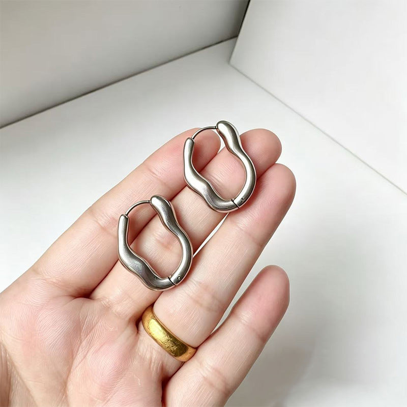 Irregular Geometric Ear Fashionable Cold Style Simple Earrings