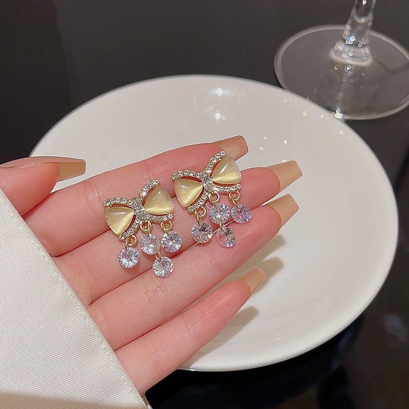 Women's Stone Ear Graceful Geometric Love High-grade Earrings