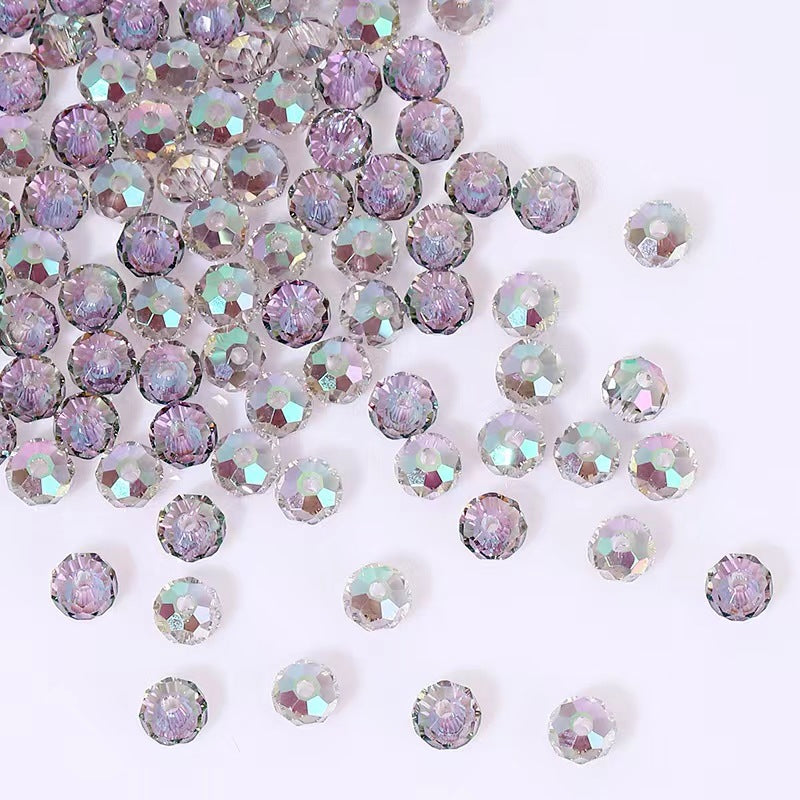 Electroplating Aurora Magic Color Glass Crystal Beads Scattered Jewelry Accessories