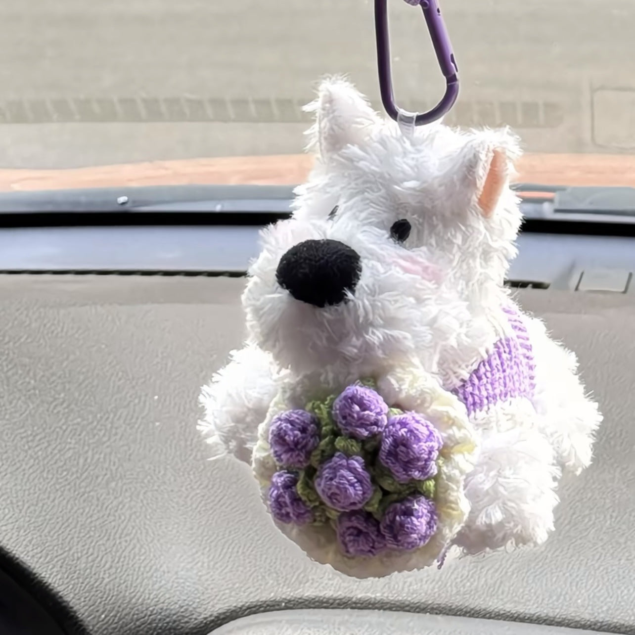 Highland Scrawled Puppy Plush Doll Backpack Cute Hanging Ornaments