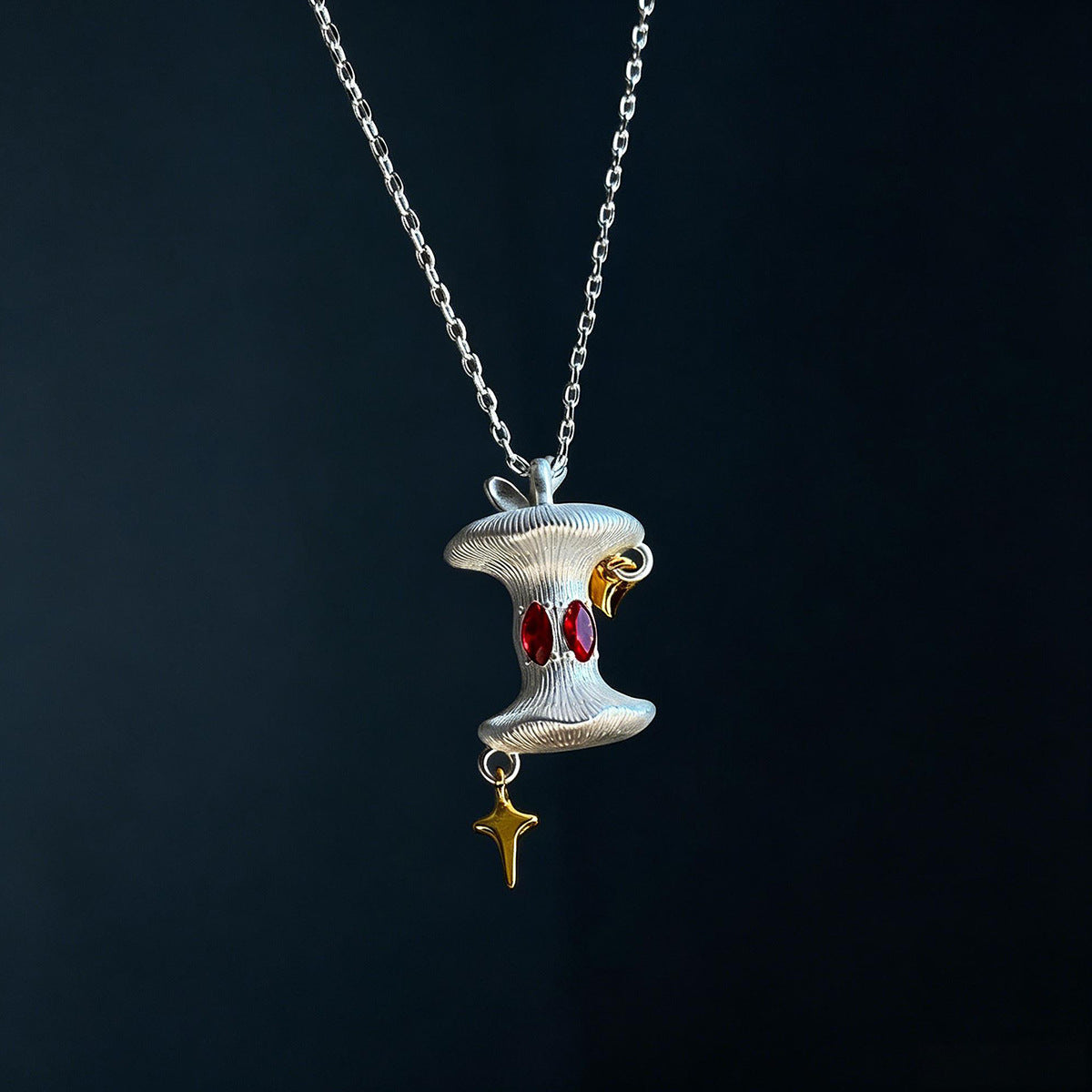 Style Brushed Apple Titanium Steel Clavicle Chain Everyday Joker Niche Pendants