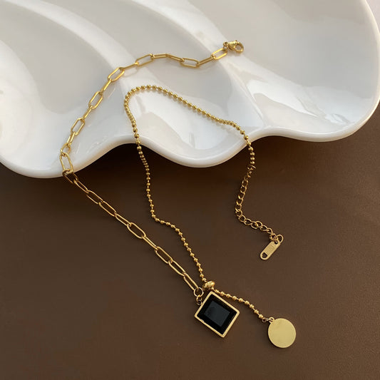 Women's Steel No Fading Size Adjustment Elegant Necklace