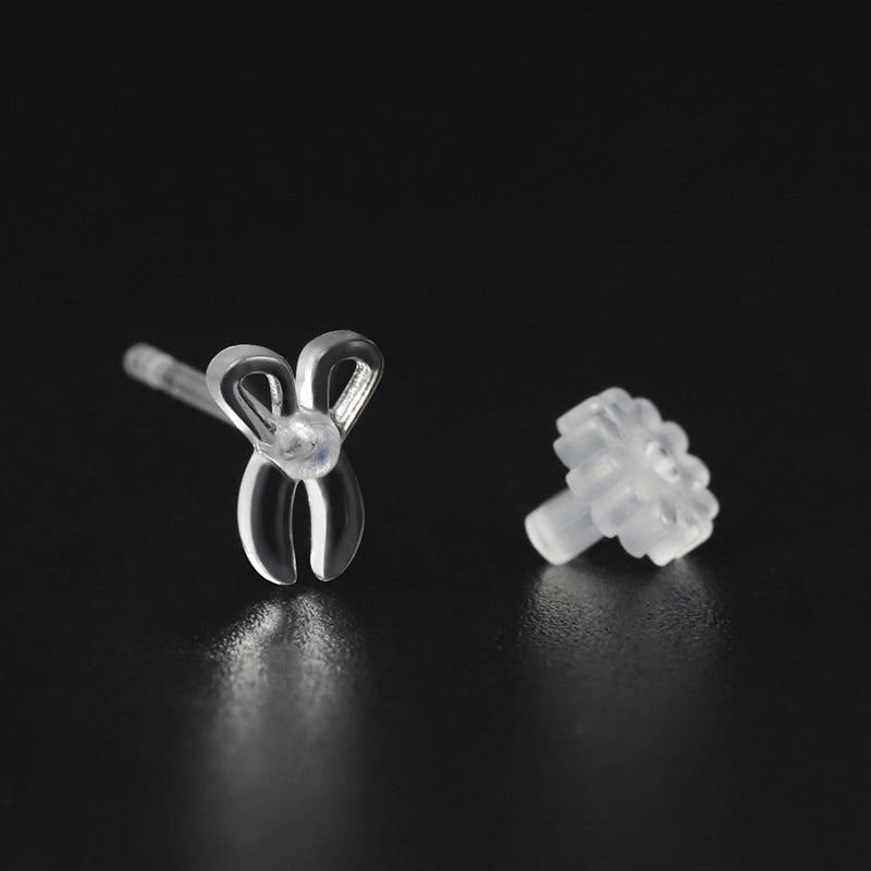 Resin Ear Stick Personality Simple Plastic Auricular Needle Raise Stud Earrings
