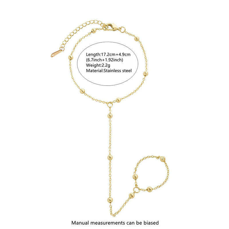 Stainless Steel Heart-shaped Finger Chain Light Bracelets