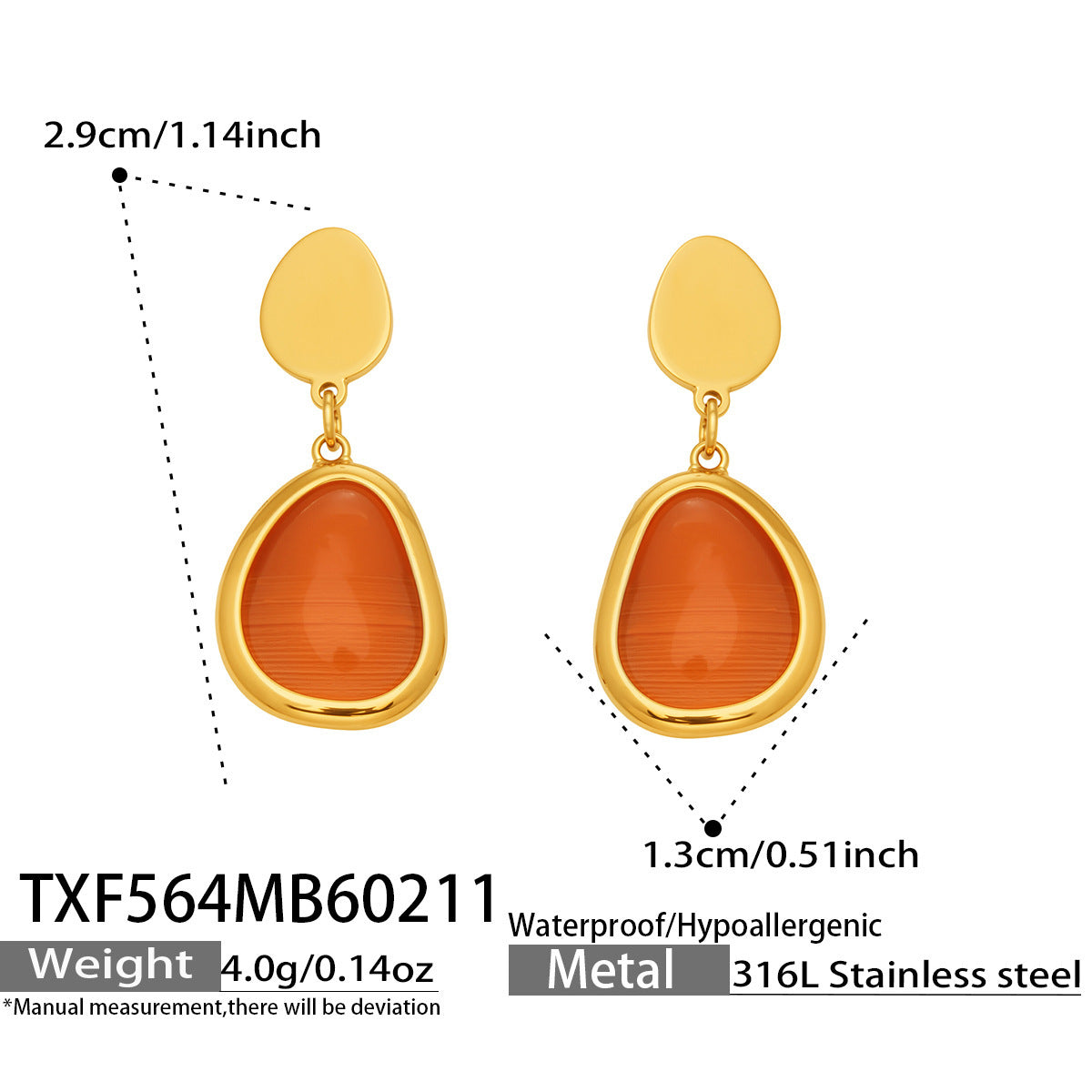 Li Affordable Luxury Style Cut Water Drop-shaped Opal Female Stainless Necklaces