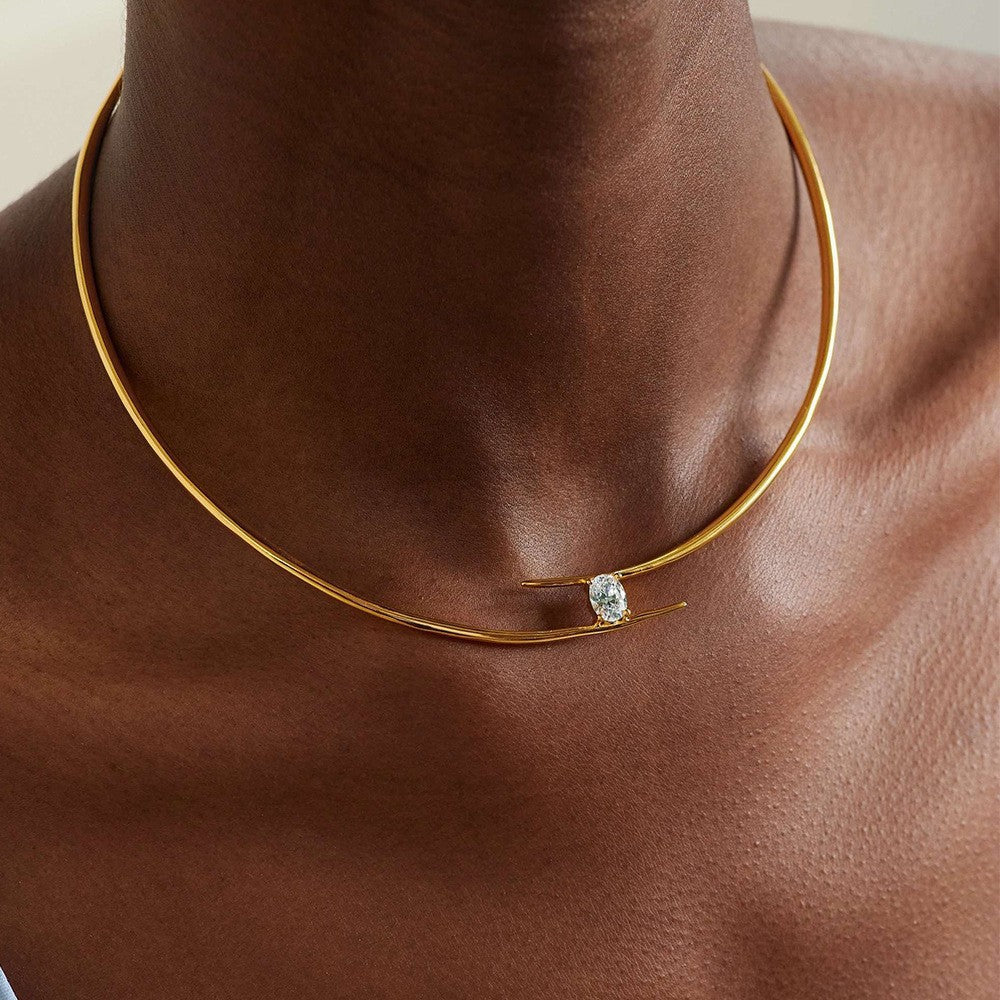 Women's Diamond Open High-grade Party Fashion Alloy Collar