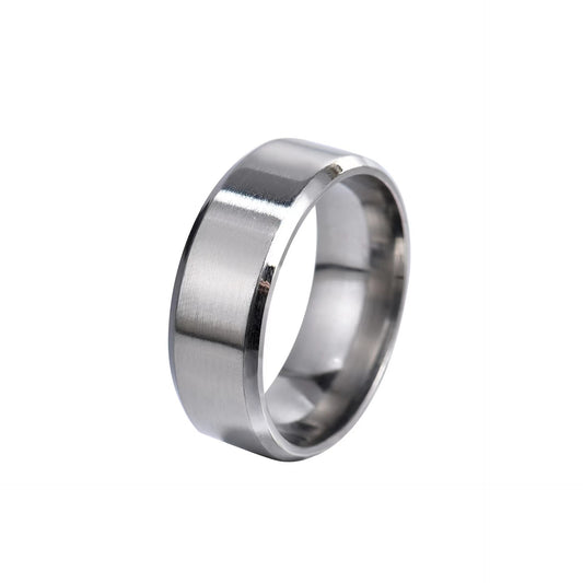 Men's Boys Niche Hip Hop Titanium Matte Rings