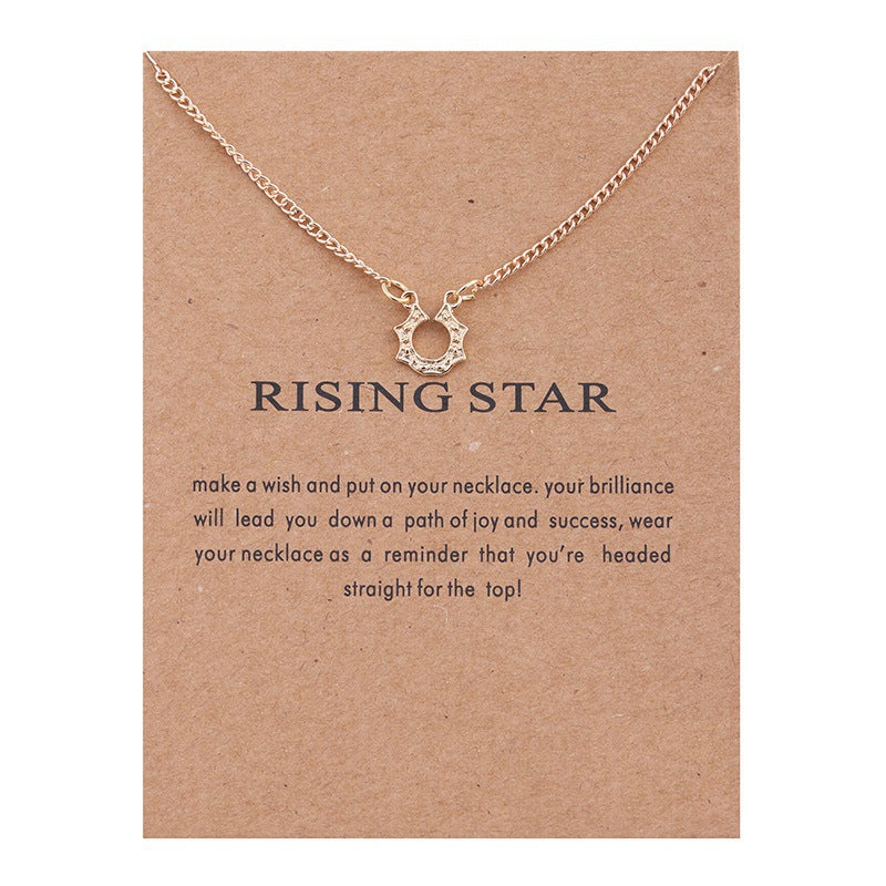 Animal Butterfly Unicorn Alloy Card Clavicle Necklace