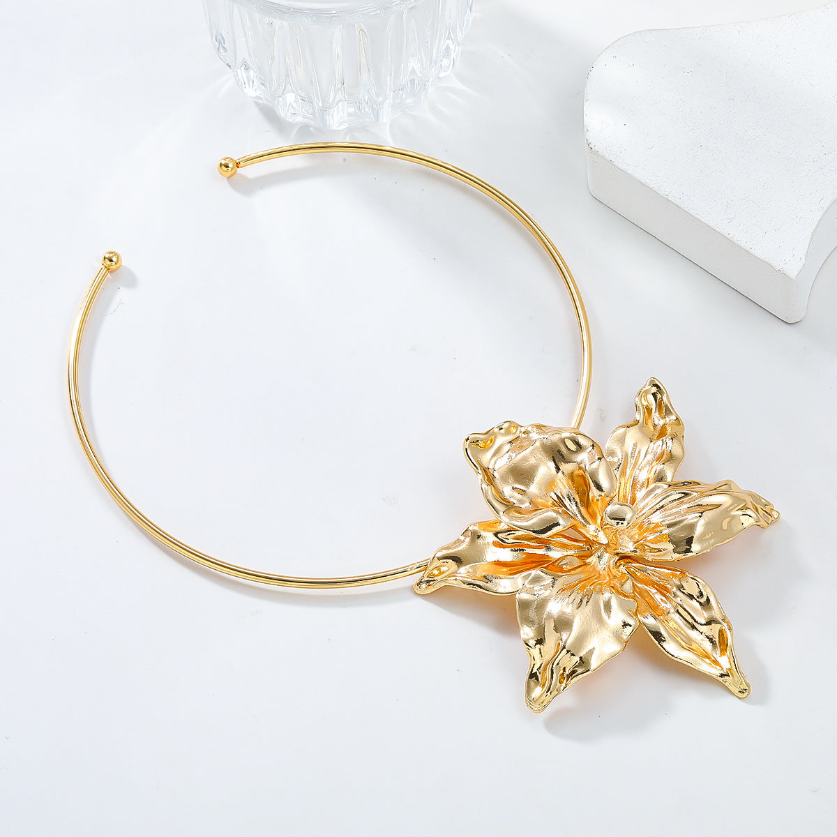Women's Summer Alloy Flower Hip Hop Trendy Beautiful Necklaces