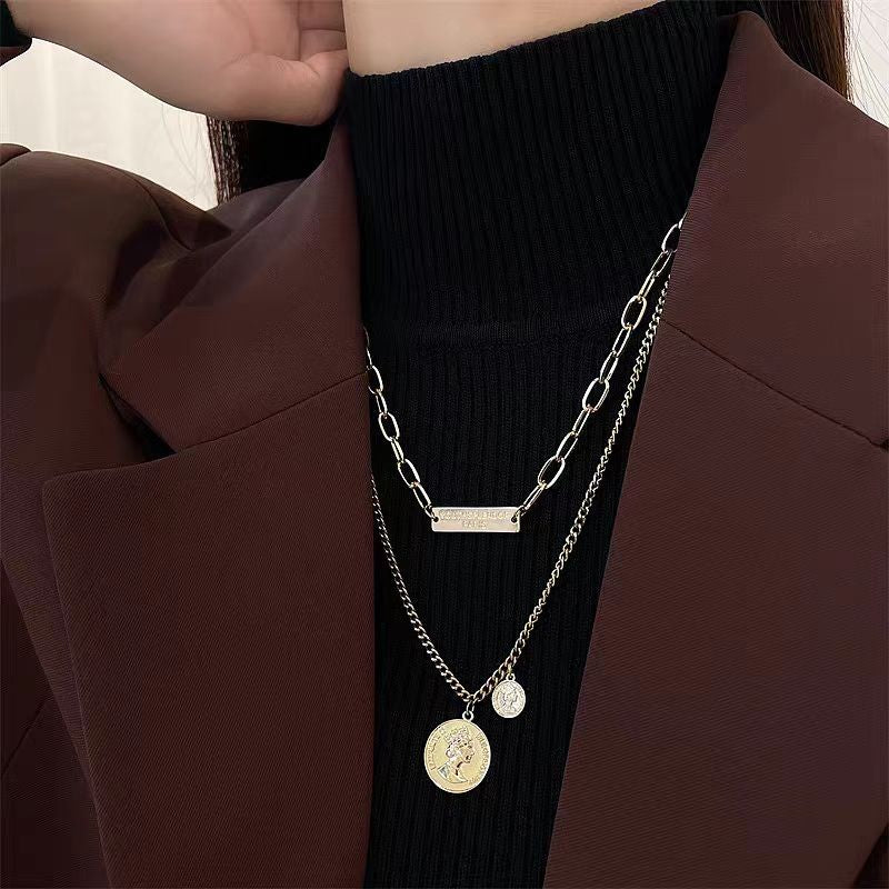 Titanium Steel Design Sense Versatile Personality Hip Hop Niche Clavicle Necklaces