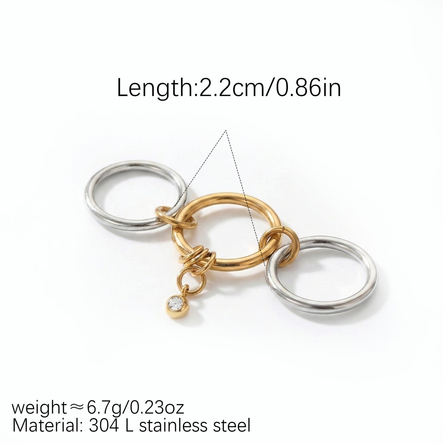Steel Twin Titanium No Fading Light Rings