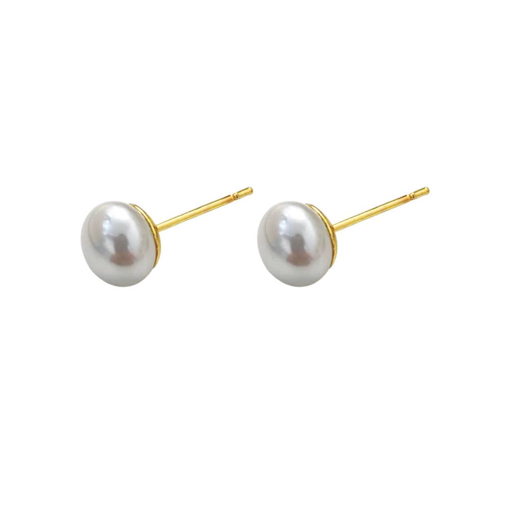 Women's Retro Steamed Bread Pearl For Niche Design Advanced Earrings