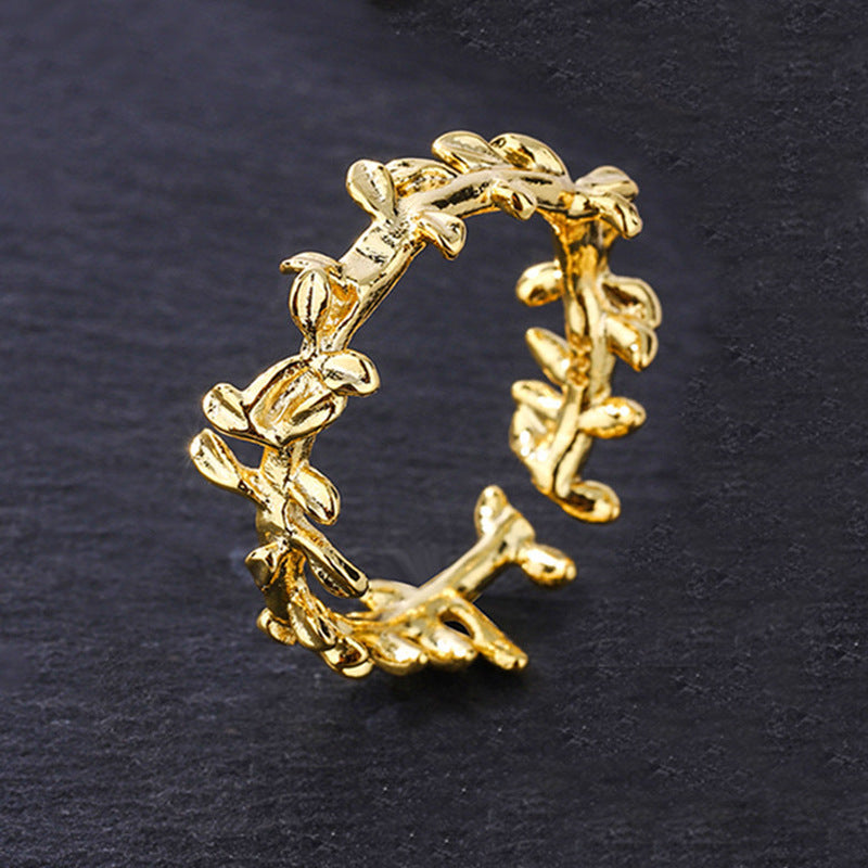 Women's Opening Fresh Temperament Branch Buds Index Ring