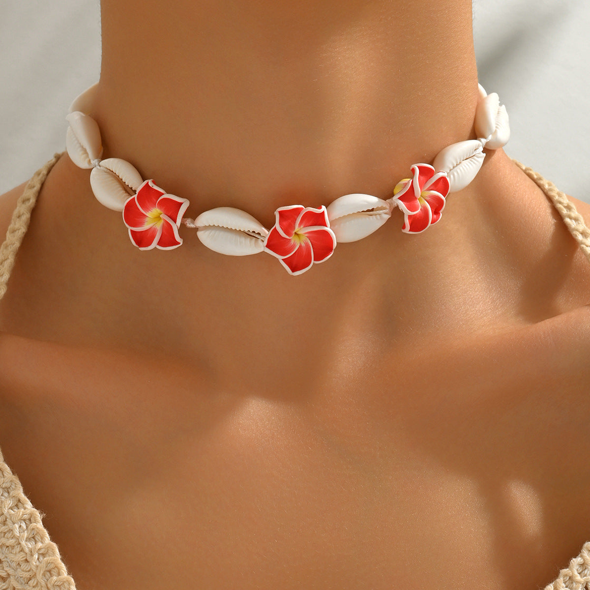 Beach Vacation Style Polymer Clay Bohemian Shell Hand-woven Navel Bracelets