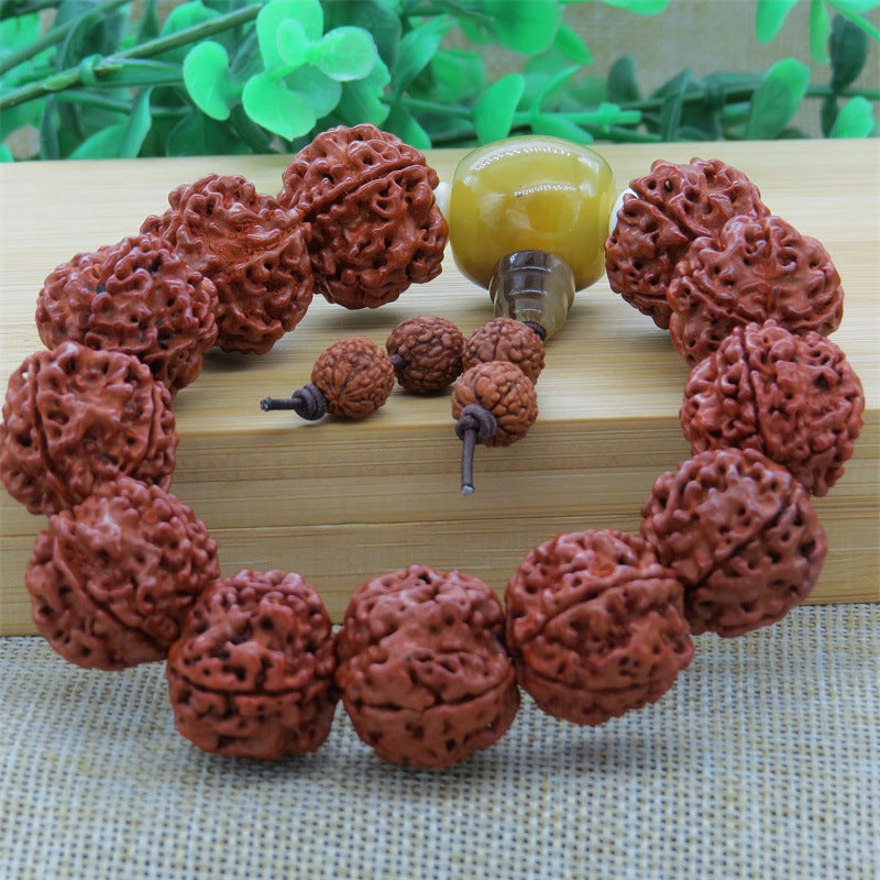 Bone Beeswax Five Faces Bodhi Seed Buddha Bracelets