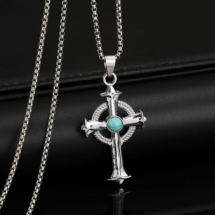 Women's & Men's Baroque Cross Hip Hop Versatile Sweater Chain Pendants