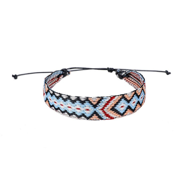 Bohemian Artistic Printed Fabric Carrying Strap Bracelets