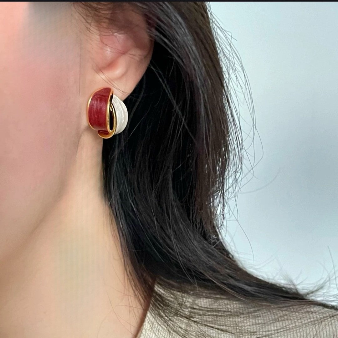 Women's Style Unique Ear For Niche Temperament Red Earrings