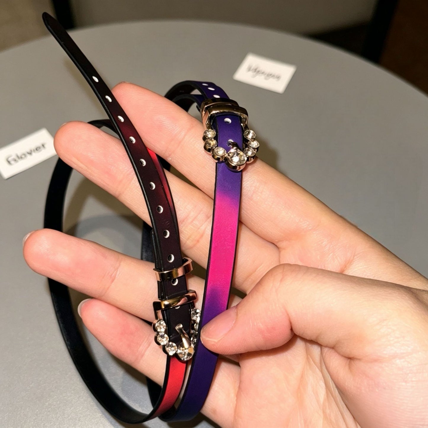 Women's Warm Thin Exquisite Leather Hot Personalized Hip Hop Collar