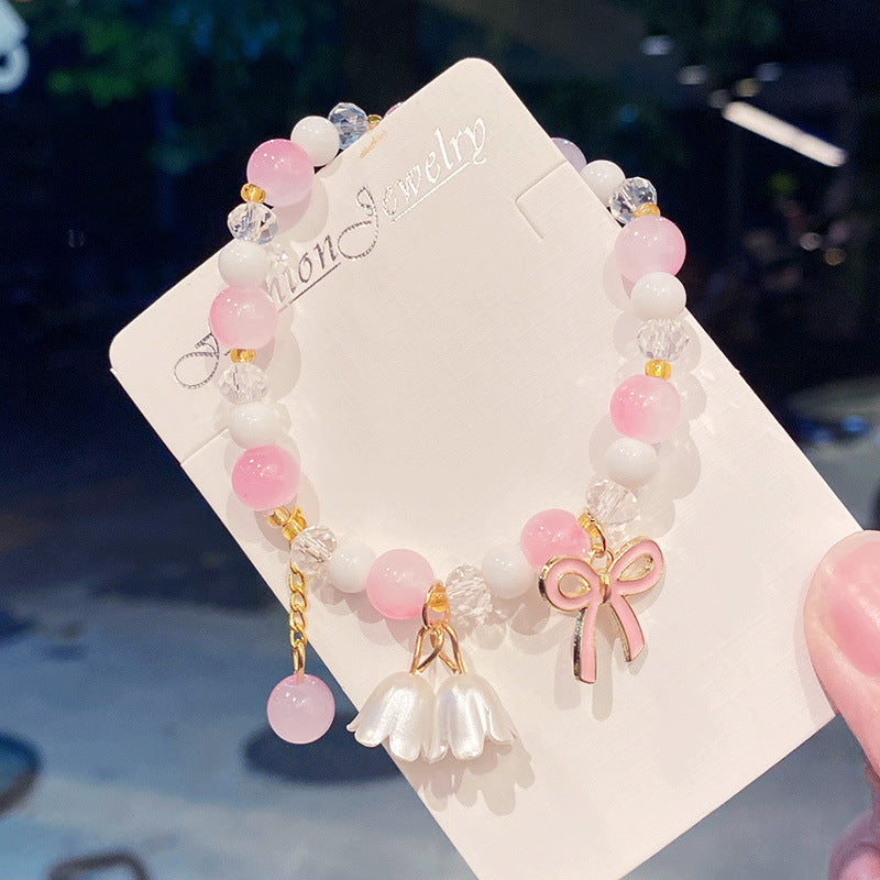 Good-looking Bow Lily Scenic Spot Stall Bracelets