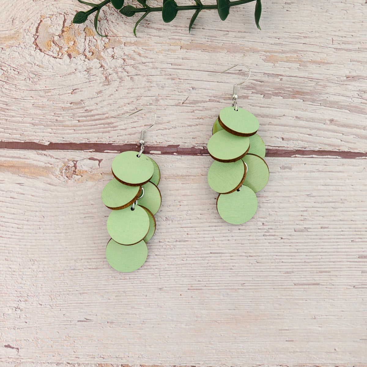 Grape Cluster Fashion Personality Wood Piece Ear Hook