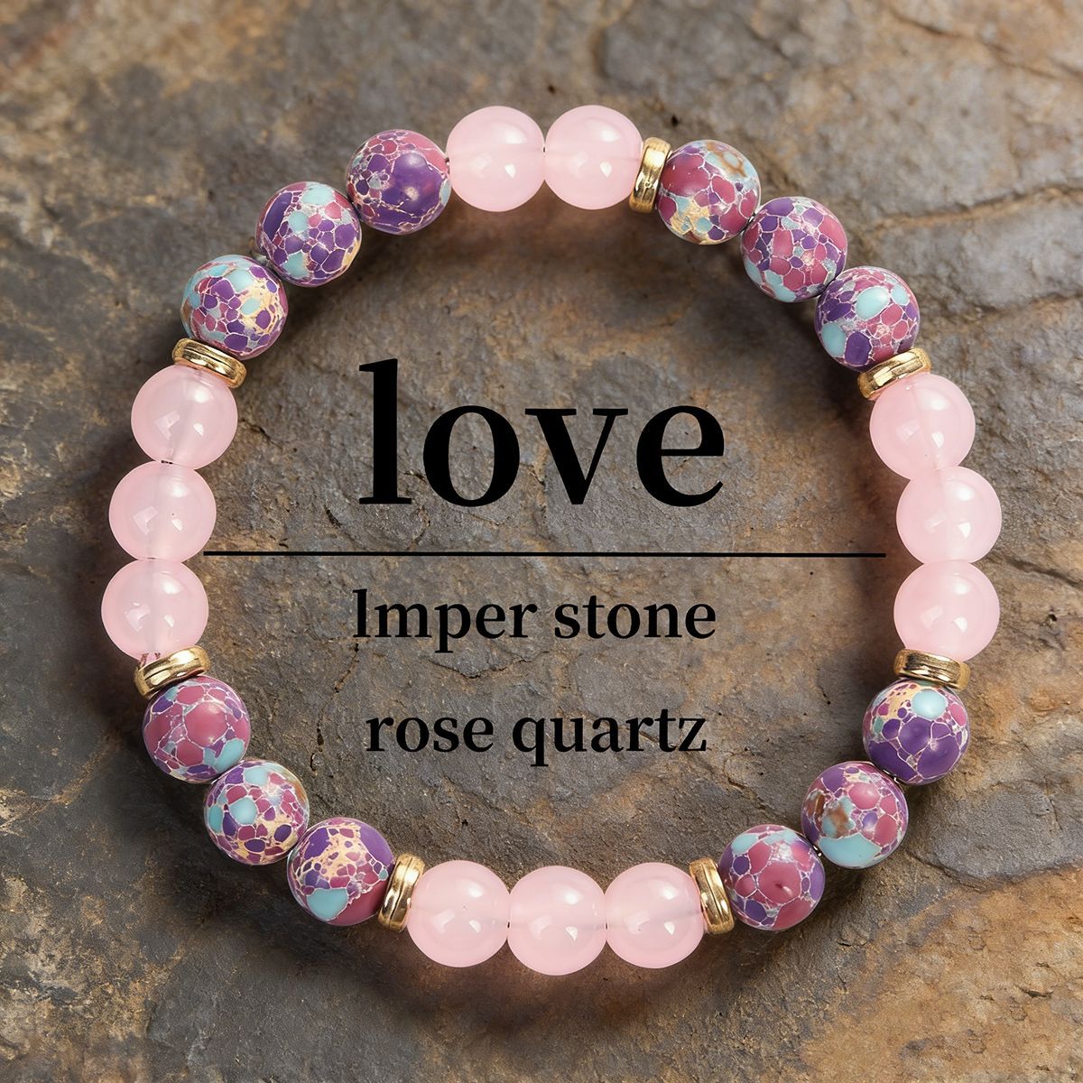 Women's & Men's Emperor Stone Powder Crystal Fashion Natural Bracelet