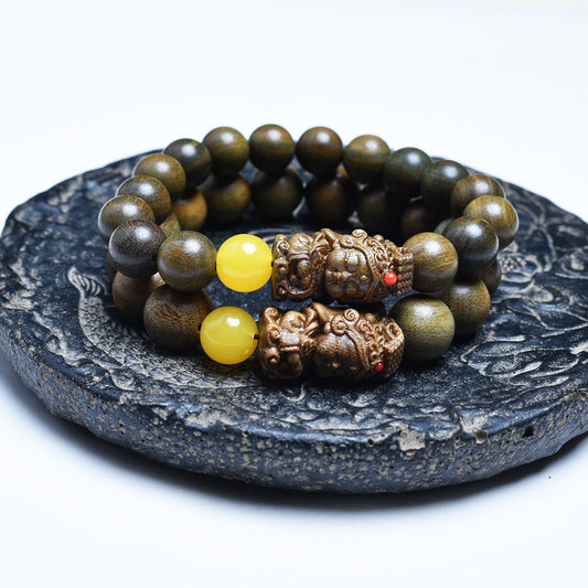 Women's & Men's Guard Crafts Old Materials Vintage Buddha Bracelet