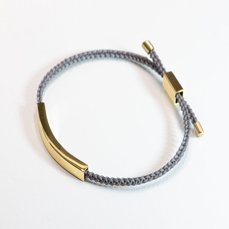 Steel Engraved Hollow Tube Couple Adjustable Inspirational Bracelets