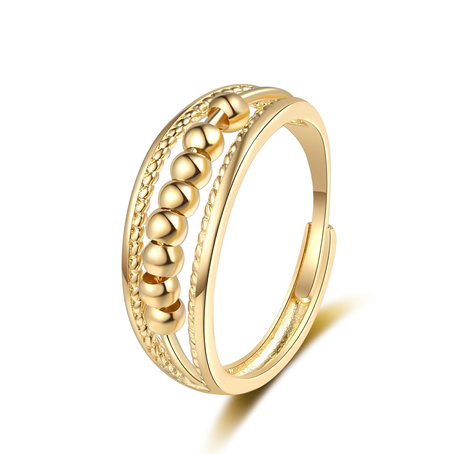 Micro Beads Spinning Female Creative Anxiety Ring
