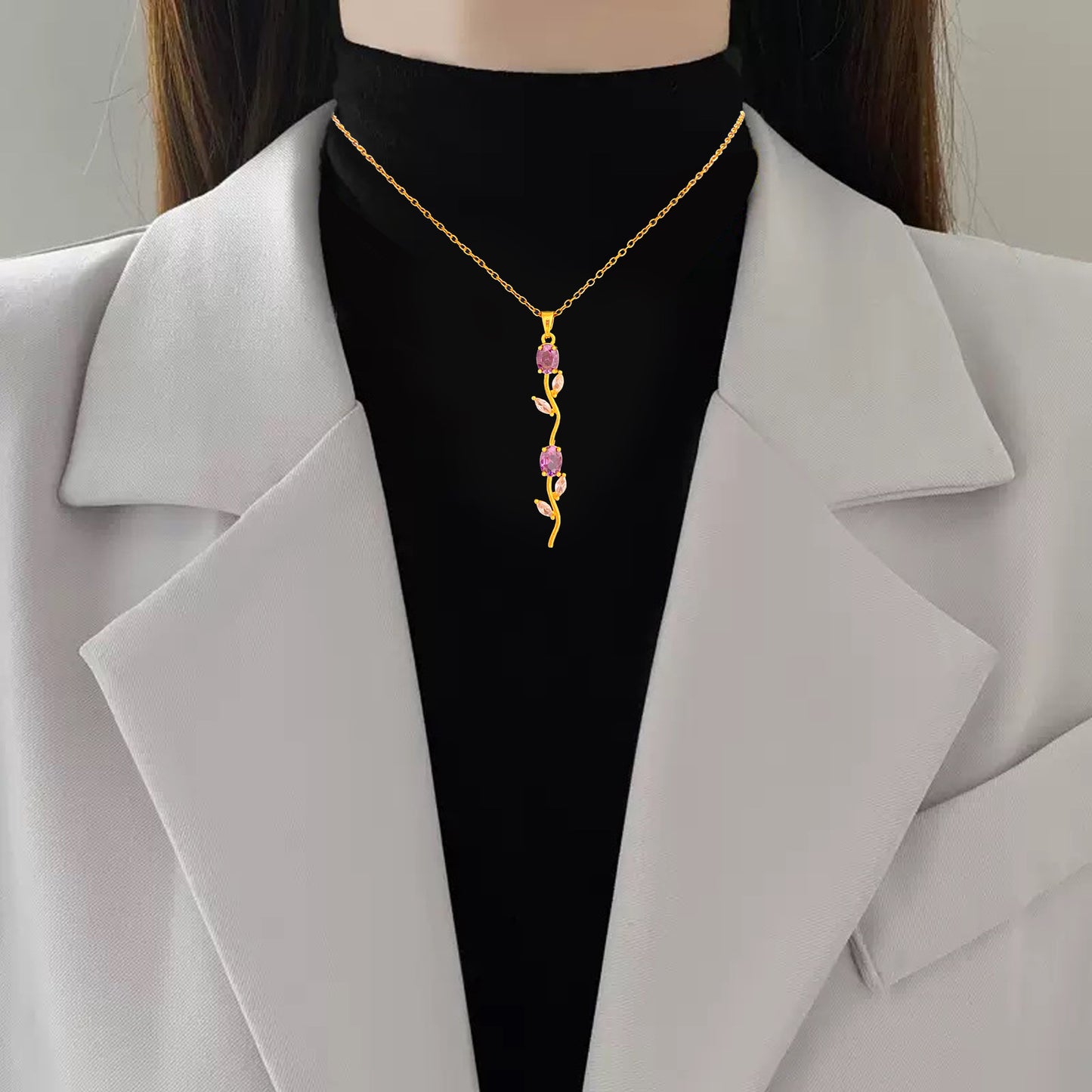 Women's Rose Fashion Simple High Sense Clavicle Necklace