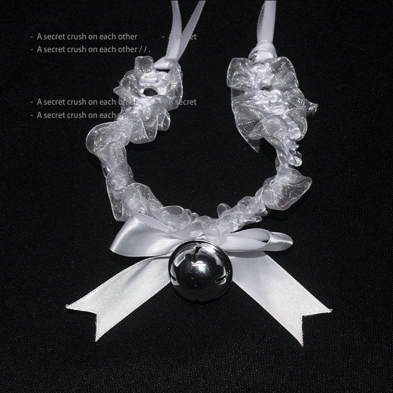 Lace Little Bell Shape Clavicle Chain Neck Accessories Soft Necklaces