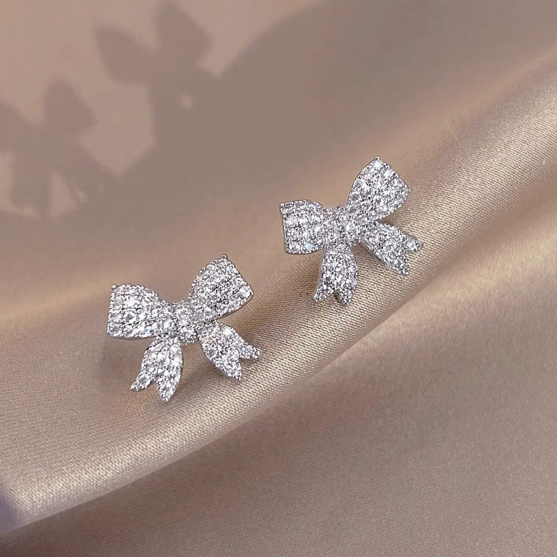 Women's Fashion Bow Minority Simple High-grade Elegant Earrings