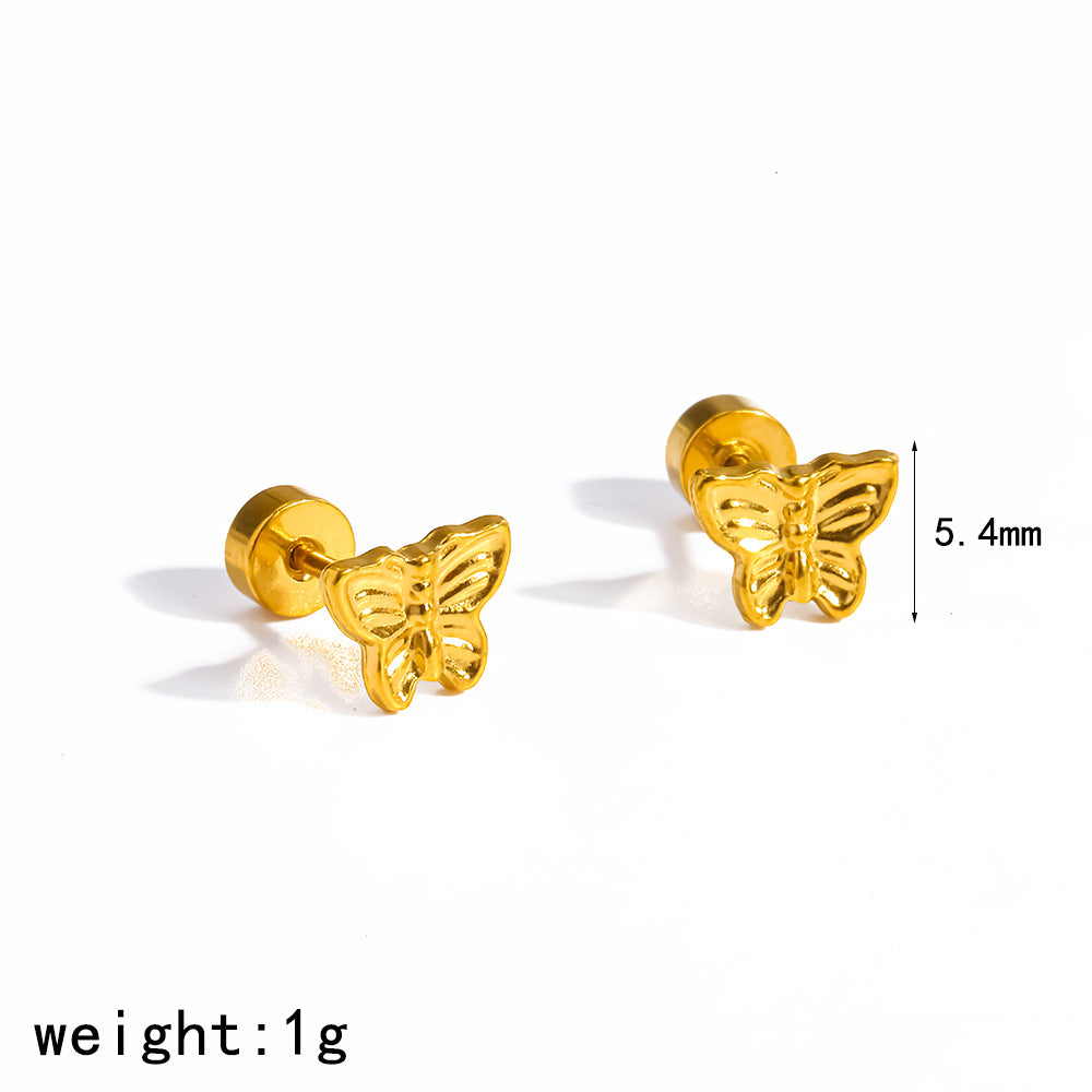 Gold Stainless Steel Female Niche Temperament Rings