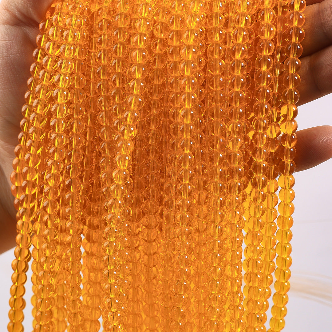 Fashion Glass Bead Transparent Color Imitation Jewelry Accessories