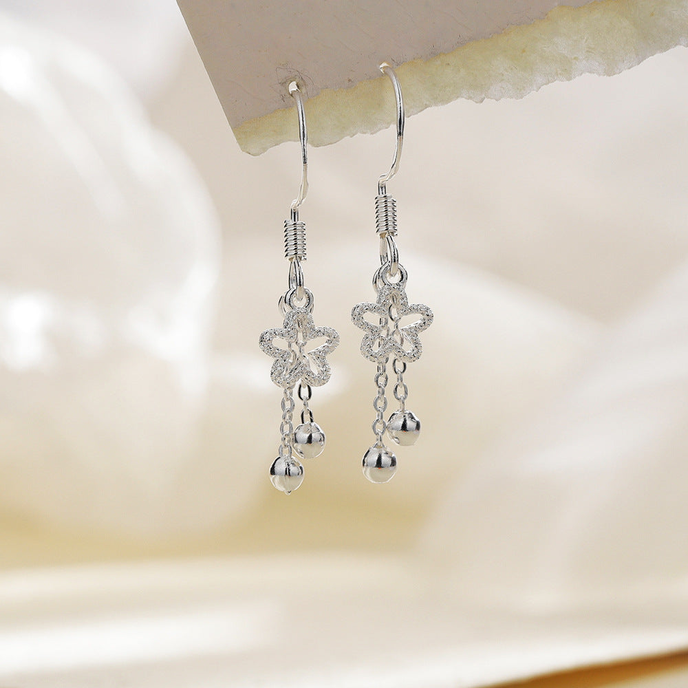 Blossom Tassel Spring Romantic Plum Flower Round Beads Face Ear Hook