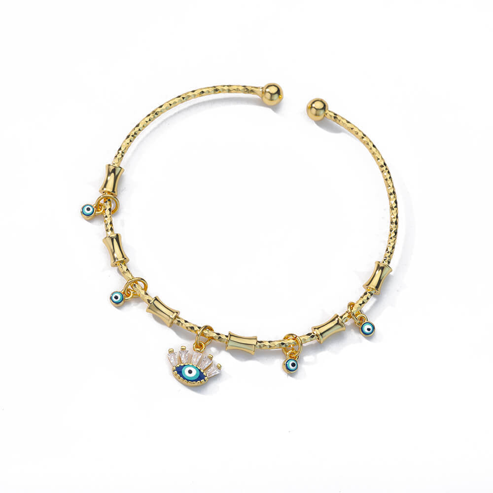 Women's Eye Gold Personality Creative Opening Adjustable Bracelets