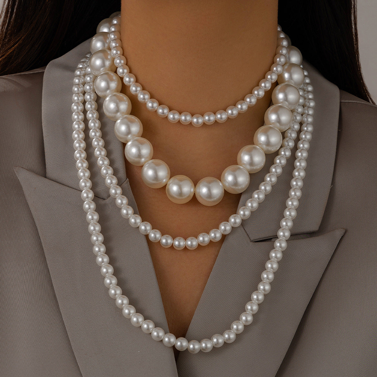 Women's Pearl Elegant Baroque Size Beaded French Collar