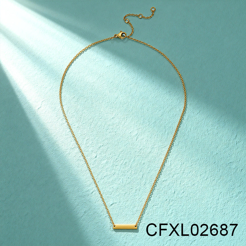 Women's Light Luxury High-grade Titanium Steel Simple Geometric Necklace