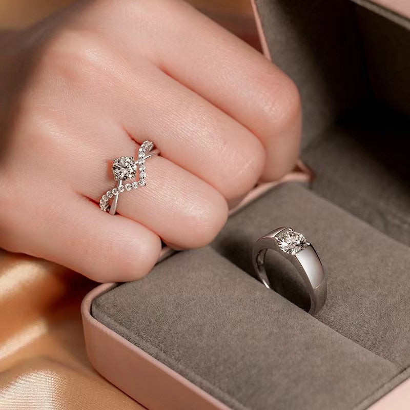 Men's Coronation For Love Couple Wedding Crown Karat Ring