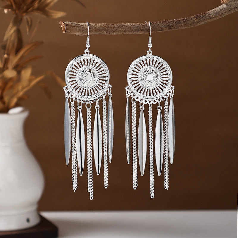 Women's Ethnic Style Imitation Miao Sier Colorful Earrings