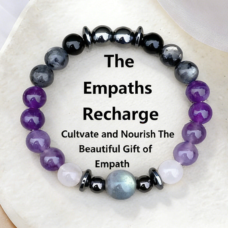 Healing Lovelorn Female Natural Stone Glitter Amethyst Good Bracelet