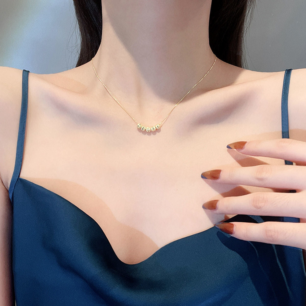 Women's Beads Personality Fashion Retro Affordable Luxury Design High-grade Clavicle Necklaces