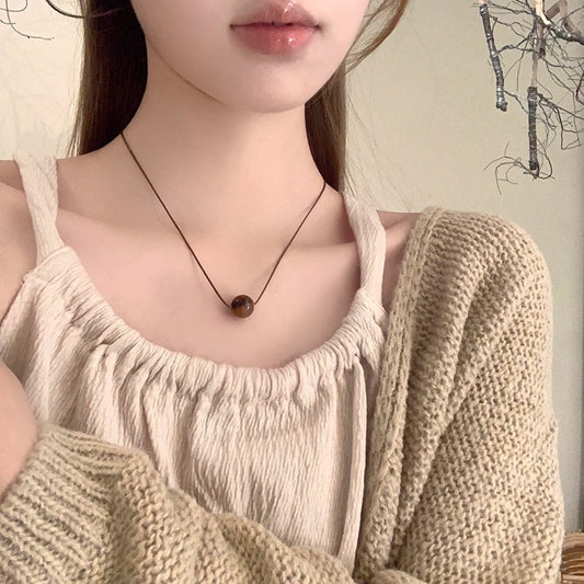 Inachus Autumn Acetate Butterfly Twin Sweater Necklaces