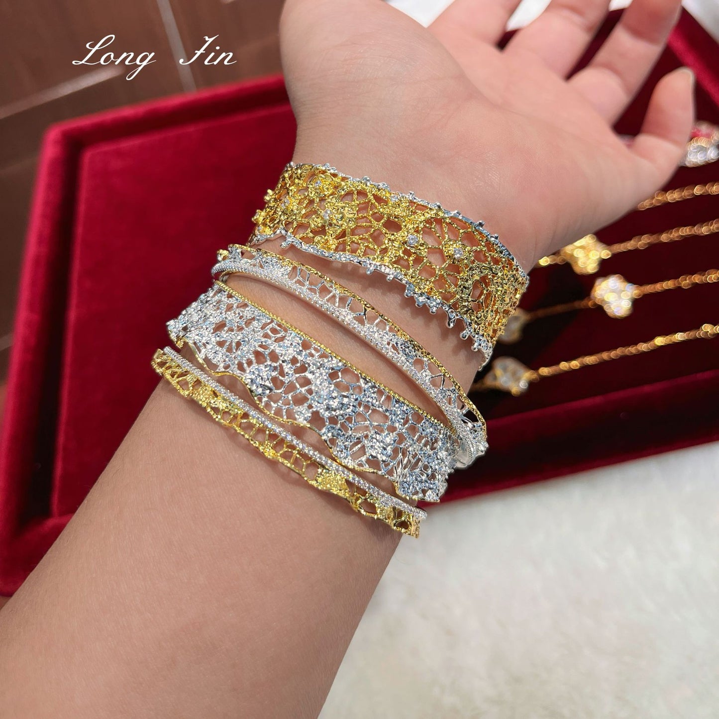 Lace Series Skirt Flower Elegant High Jewelry Set