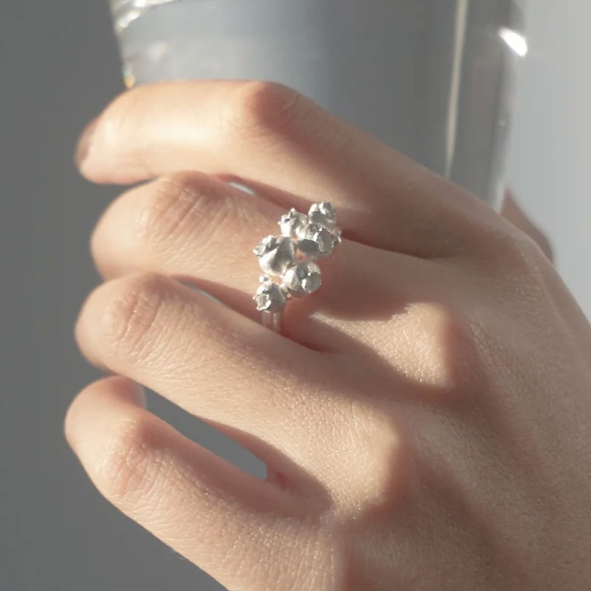 Blueberry Fruit Female Personality Three-dimensional Shape Design Temperament Ring