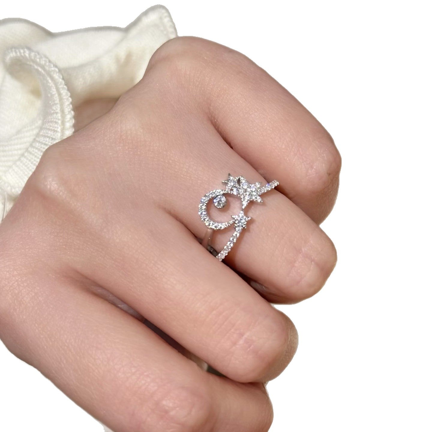 Women's Design Shiny Diamond High-grade Light Luxury Fashion Personalized Gourmet Rings