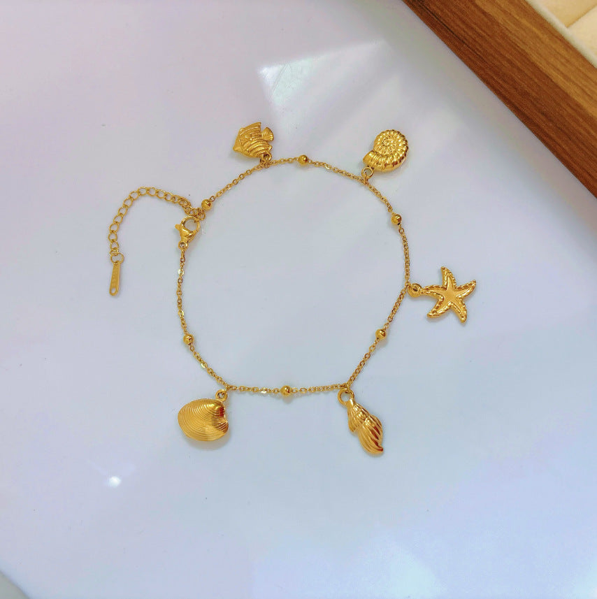 Women's Steel High-grade Gold Does Not Fade Anklets