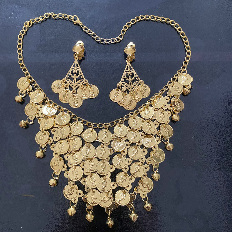 Indian Dance Stage Performance Belly Hair Clip Earrings