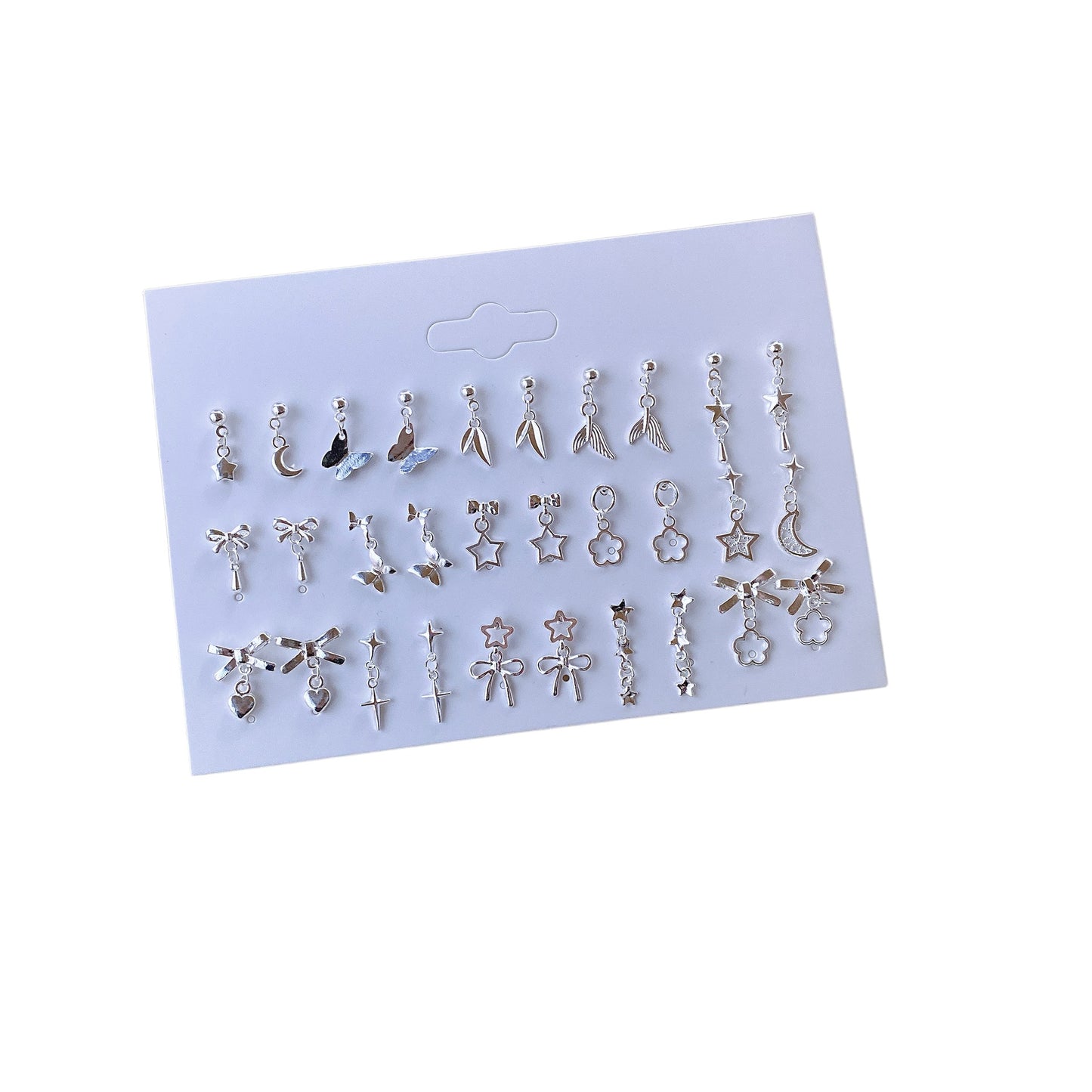 Simple Individually Packaged Exquisite Sier Bow Stud Earrings